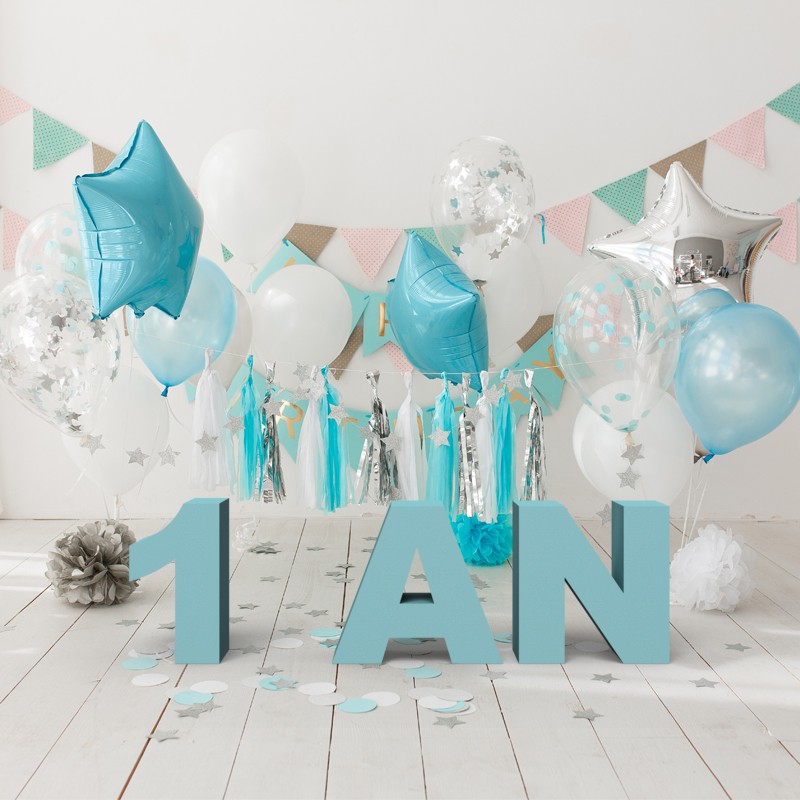 Lettres et mots en polystyrène anniversaire 1 an