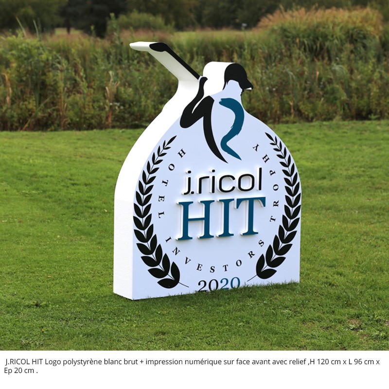 logo ricol hit polyst + impr num avec relief