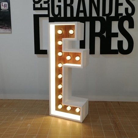 Lettres vintage lumineuse ampoule décoration ambiance rétro en polystyrène