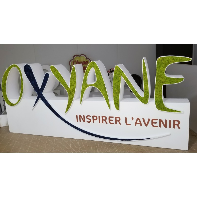 logo végétales 3D en polystyrène