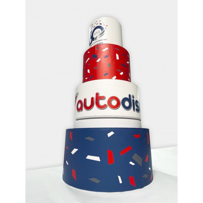 Gâteau en polystyrène pour évènement d'entreprise ou pour anniversaire particulier