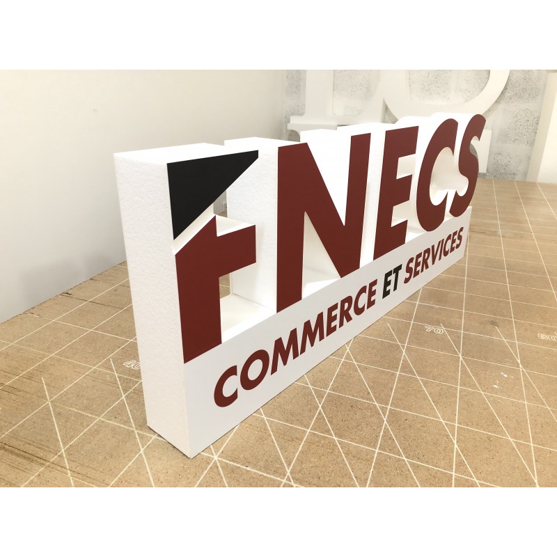 logo géant en polystyrène