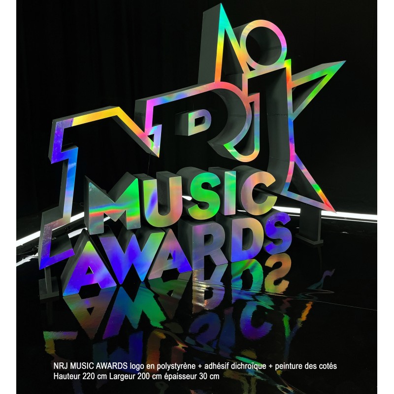logo NRJ MUSC AWARDS réalisé en polystyrène