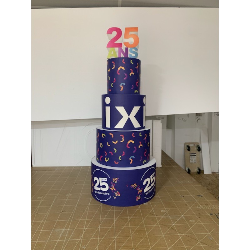 gâteau géant en polystyrène Ixina