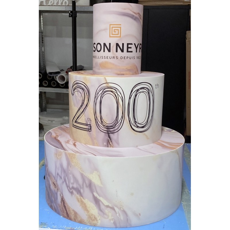 gâteau géant en polystyrène de 3 étages