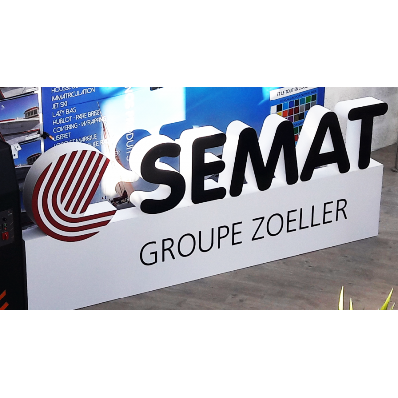 logo Semat en polystyrène
