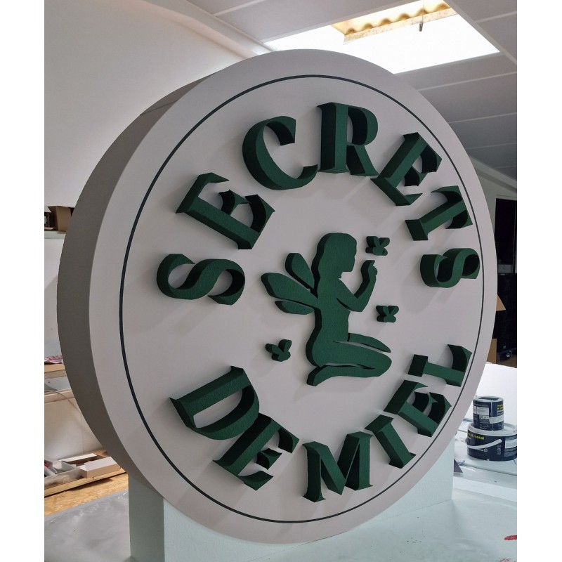 secret de miel logo géant en polystyrène