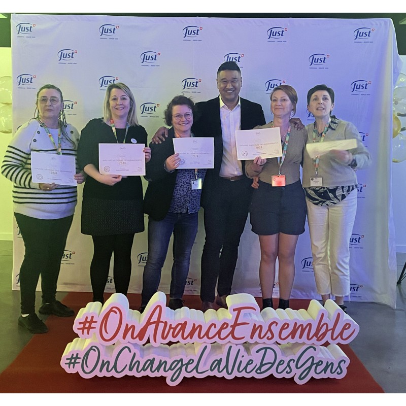 Logo géant en polystyrène on avance ensemble