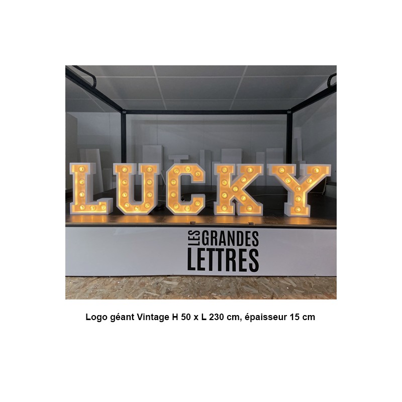 lettre vintage Lucky