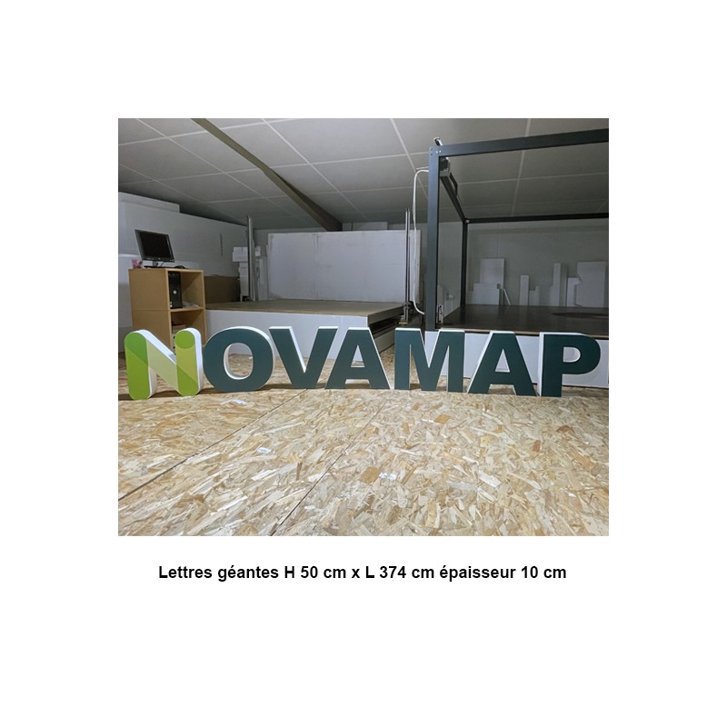 lettre géantes Novamap