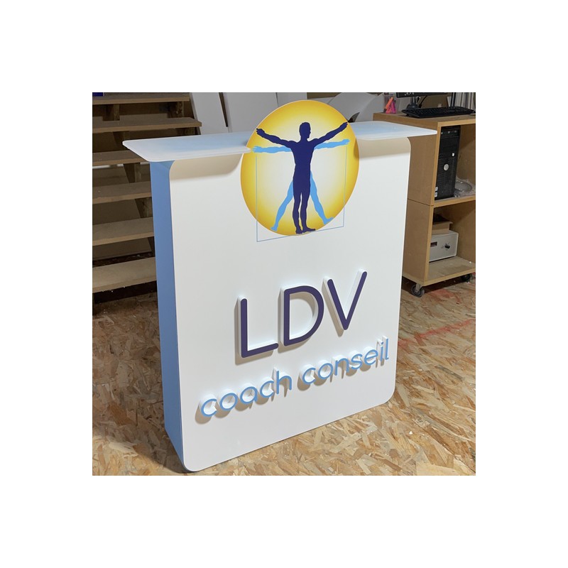 comptoir LDV en polystyrène sur mesure