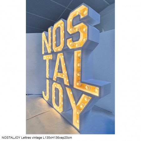 Nostaljoy Lettres géantes lumineuse ampoule vintage