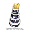 Gateau denjean - gâteau en polystyrène - Rond - 5 étages - H125cm - L 80cm - Impression numérique