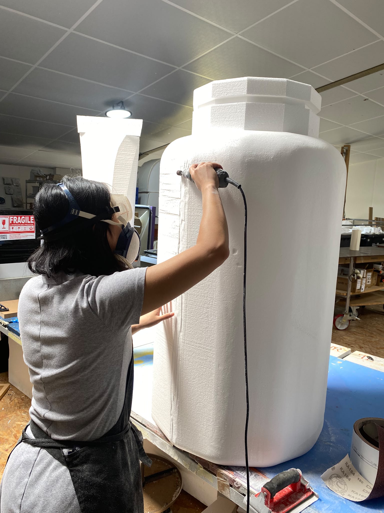 boite de gelule géant en polystyrène