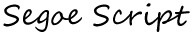 Segoe Script